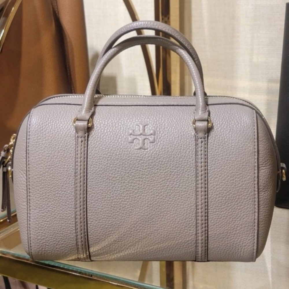Tory Burch Taupe Leather Thea Satchel bag